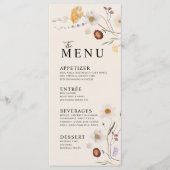 Menu Wildflower Boho (Voorkant)