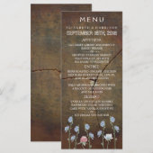 Menu Wildflower Oak Wood Weddenschap (Voorkant / Achterkant)