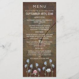 Menu Wildflower Oak Wood Weddenschap