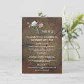 Menu Wildflower Oak Wood Weddenschap (Staand voorkant)