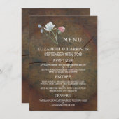 Menu Wildflower Oak Wood Weddenschap (Voorkant / Achterkant)