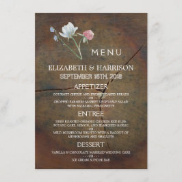 Menu Wildflower Oak Wood Weddenschap