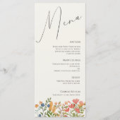Menu Wildflower Script Modern Wedding (Voorkant)