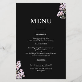 Menu Wildflower Wedding