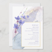 Menu Wildflower Wedding Waterverf Peri ID954 (Voorkant)