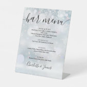 Menu Winter Black Signature Script Bar Reclamebord Met Voetstuk (Voorkant)