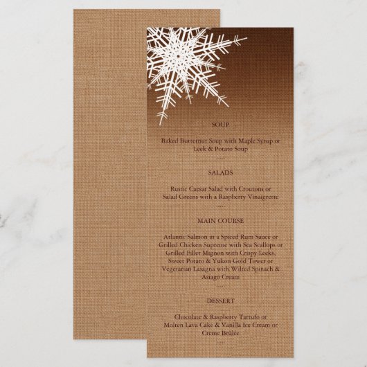 Menu Winter Ombre (Voorkant / Achterkant)