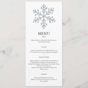 Menu Winter Snowflake 2