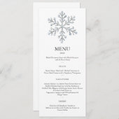 Menu Winter Snowflake 2 (Voorkant / Achterkant)