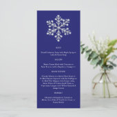 Menu Winter Snowflake (blauw) (Staand voorkant)