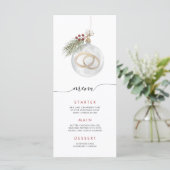 Menu Winterkerstversiering (Staand voorkant)