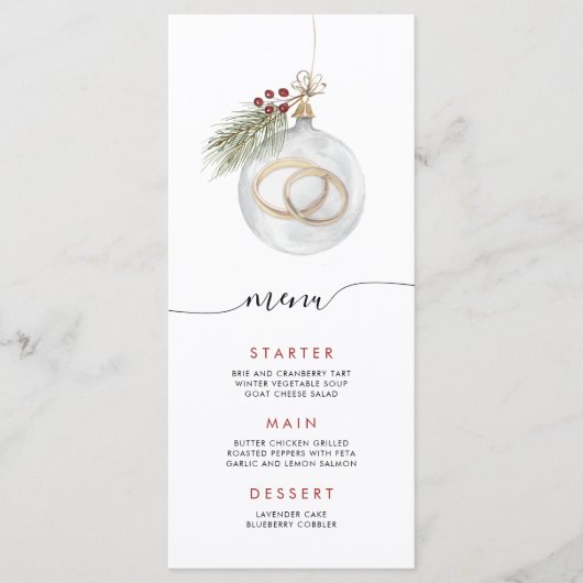 Menu Winterkerstversiering (Voorkant)