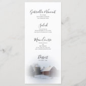 Menu winterlandbruiloft winter met sneeuwbedekking (Voorkant)