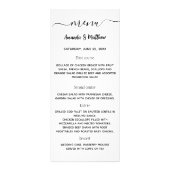 Menu wit zwart bruiloft klassiek (Voorkant)