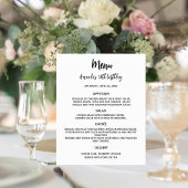 Menu wit zwart custom party kleur budget