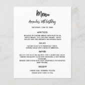 Menu wit zwart custom party kleur budget (Voorkant)
