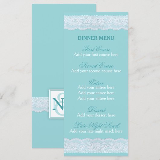 Menu Wortingweddenschap sjabloon (Voorkant / Achterkant)