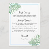 Menu Zacht tropisch handpalm Leaf Wedding (Voorkant)