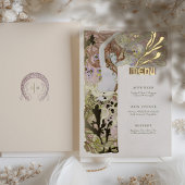 Menu  Zeemeermin Art Nouveau Folie Uitnodiging