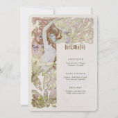 Menu  Zeemeermin Art Nouveau Kaart (Voorkant)