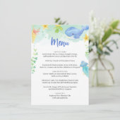 Menu Zomer Onder het Zee Baby shower (Staand voorkant)