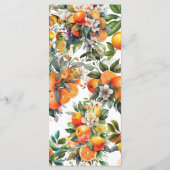 Menu Zomer Oranje bruiloft Persoonlijk (Achterkant)