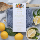 Menu Zomer Oranje bruiloft Persoonlijk