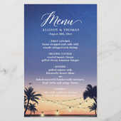 Menu Zompalmband lichte bruiloft (Voorkant)