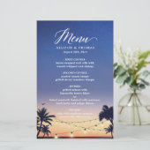 Menu Zompalmband lichte bruiloft (Staand voorkant)