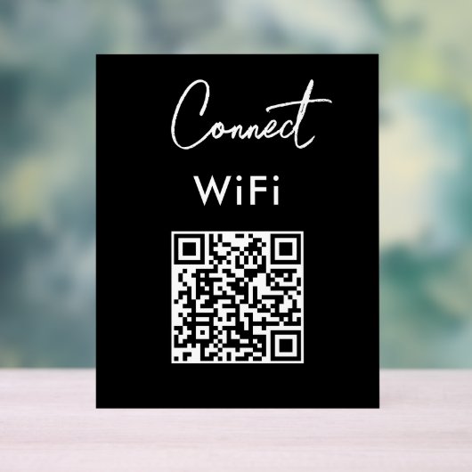Menu zonder aanraakfunctionaliteit QR Connect WiFi Acryl Bord (Neutraal)