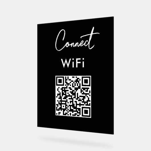 Menu zonder aanraakfunctionaliteit QR Connect WiFi Acryl Bord (Hoek)