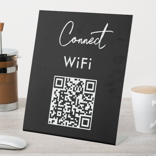 Menu zonder aanraakfunctionaliteit QR Connect WiFi Reclamebord Met Voetstuk (Insitu)