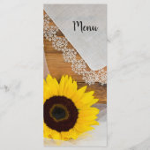 Menu Zonnebloem en Lace Country Wedding (Voorkant)