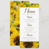 Menu Zonnebloem Kaart (Voorkant / Achterkant)