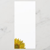 Menu Zonnebloem rand bruiloft (Achterkant)