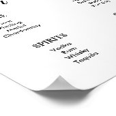 Menu Zonnebloemstang White Yellow Floral Sign Post Poster (Hoek)