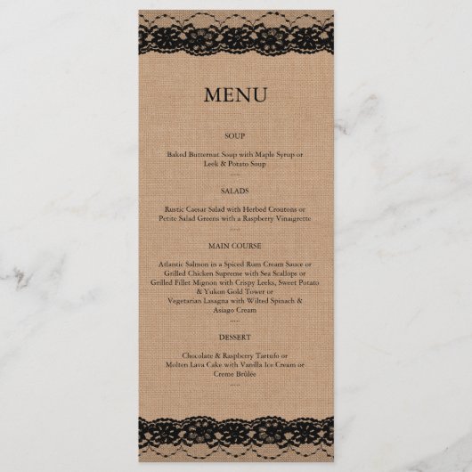 Menu Zwart gezicht en schoot (Voorkant)