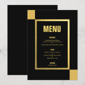 Menu Zwart + Gold Foil | Weddenschappen (Voorkant / Achterkant)