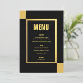 Menu Zwart + Gold Foil | Weddenschappen (Staand voorkant)