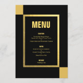 Menu Zwart + Gold Foil | Weddenschappen (Voorkant)