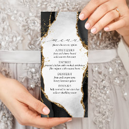 Menu Zwart, goud en grijs