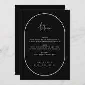 Menu Zwart handschrift met dubbele boog (Voorkant / Achterkant)