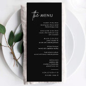 Menu Zwart minimalistisch weddenschap