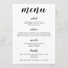 Menu Zwart-wit