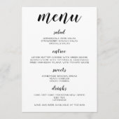 Menu Zwart-wit (Voorkant)