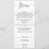 Menu Zwart-wit Elegant Wedding (Voorkant)
