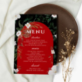 Menu Zwart-wit Elegant White Floral Wedding