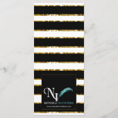 Menu Zwart wit en gouden weddenschap (Achterkant)