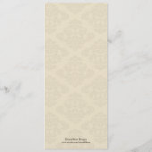 Menu Zwart wit en ivoor Damask-ontvangst (Achterkant)