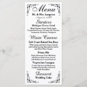 Menu Zwart-wit formele ontvangst (Voorkant)